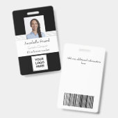 Berufliche Mitarbeiter - Moderne Arbeitserkennung Ausweis (Vorder- & Rückseite)