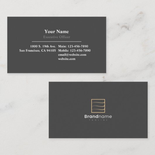 Berufliche mittlere Visitenkarte (Vorne/Hinten)