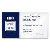 Berufliche moderne Beratermarine Magnetische Visitenkarte (Vorderseite)