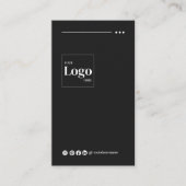 Berufliche, moderne Black Company Business Card Visitenkarte (Vorderseite)