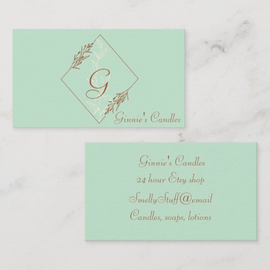 Berufliche, moderne blaue und braune Visitenkarte (Vorne/Hinten)