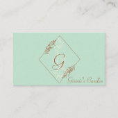 Berufliche, moderne blaue und braune Visitenkarte (Vorderseite)