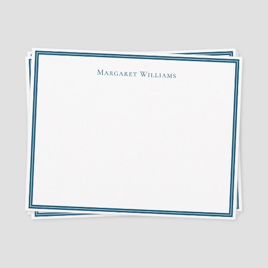 Berufliche moderne Blue Border Note Card Mitteilungskarte
