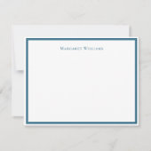 Berufliche moderne Blue Border Note Card Mitteilungskarte (Vorderseite)
