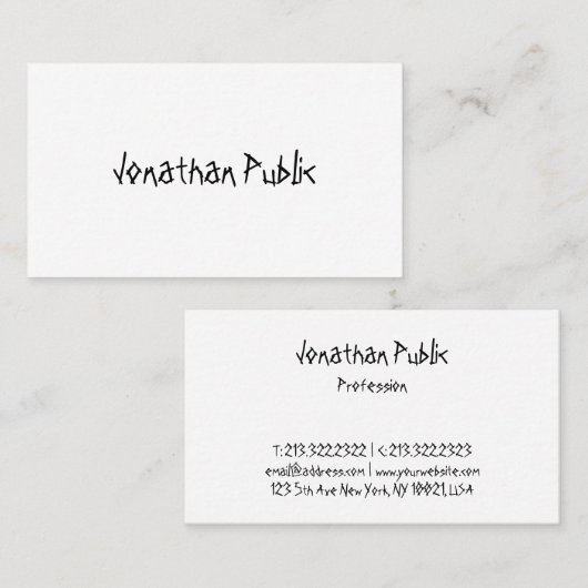 Berufliche, moderne Coole Skriptvorlage Visitenkarte (Vorne/Hinten)