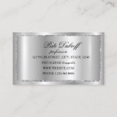Berufliche, moderne Corporate Silver Brows Lashes Visitenkarte (Rückseite)
