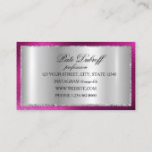 Berufliche, moderne Corporate Silver Brows Lashes Visitenkarte (Rückseite)