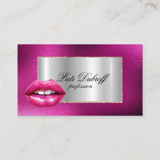 Berufliche, moderne Corporate Silver Brows Lashes Visitenkarte (Vorderseite)