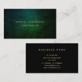 Berufliche, moderne, dunkle Visitenkarte (Vorne/Hinten)