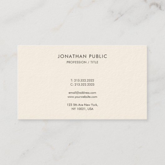 Berufliche moderne, einfach zu machen Vorlage Luxu Visitenkarte (Rückseite)