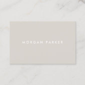 Berufliche, moderne, einfache Beige Visitenkarte (Vorderseite)