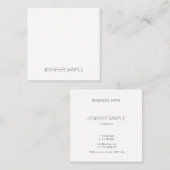 Berufliche moderne, einfache Elegant-Template-Chic Quadratische Visitenkarte (Vorne/Hinten)