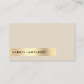 Berufliche, moderne, einfache Imitate Gold-Bürsten Visitenkarte (Vorderseite)