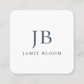 Berufliche moderne einfache Monogramm-Erstavy Quadratische Visitenkarte (Vorderseite)