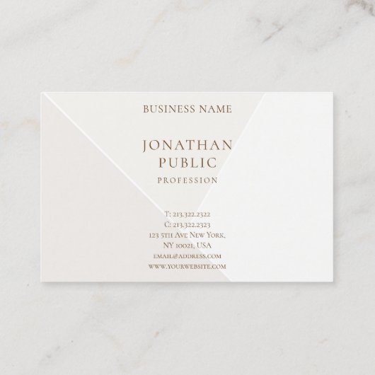 Berufliche moderne einfache Schablone Visitenkarte (Rückseite)