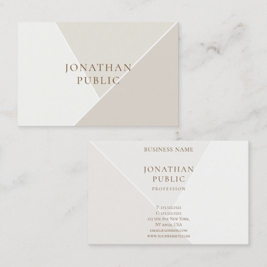 Berufliche moderne einfache Schablone Visitenkarte (Vorne/Hinten)