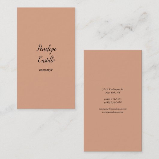 Berufliche moderne, einfache Schlichte Tumblewegef Visitenkarte (Vorne/Hinten)