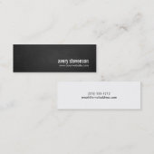 Berufliche, moderne, einfache schwarze Tafel Mini Visitenkarte (Vorne/Hinten)