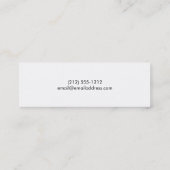 Berufliche, moderne, einfache schwarze Tafel Mini Visitenkarte (Rückseite)