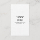 Berufliche moderne, einfache und stilvolle Premium Visitenkarte (Rückseite)