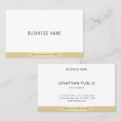 Berufliche moderne, einfache Vorlage Elegantes Gol Visitenkarte (Vorne/Hinten)