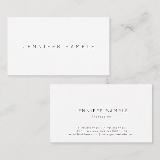 Berufliche, moderne, einfache Vorlage Top Visitenkarte (Vorne/Hinten)