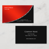 Berufliche moderne Elegant Bright Crimson Visitenkarte (Vorne/Hinten)
