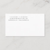 Berufliche, moderne Elegant-Einfache Vorlage Matte Visitenkarte (Rückseite)