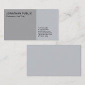 Berufliche Moderne Elegant Grau Kleines Schlichtes Visitenkarte (Vorne/Hinten)