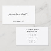 Berufliche moderne Elegant-Kalligrafie-Schrift Visitenkarte (Vorne/Hinten)