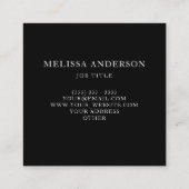 Berufliche Moderne Elegant Quadratische Visitenkarte (Rückseite)