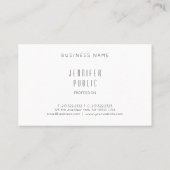 Berufliche moderne, elegante Designvorlage Visitenkarte (Rückseite)