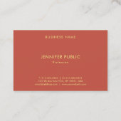 Berufliche, moderne, elegante Farben Premium Silk Visitenkarte (Rückseite)