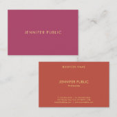 Berufliche, moderne, elegante Farben Premium Silk Visitenkarte (Vorne/Hinten)