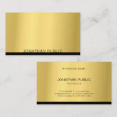 Berufliche moderne, elegante Goldvorlage Visitenkarte (Vorne/Hinten)