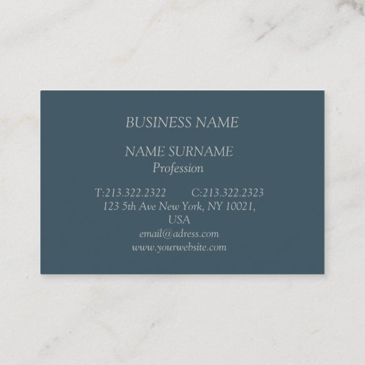 Berufliche, moderne, elegante, minimalistische visitenkarte (Rückseite)