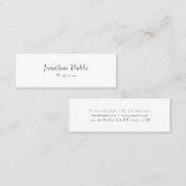 Berufliche moderne elegante minimalistische Vorlag Mini Visitenkarte (Vorne/Hinten)