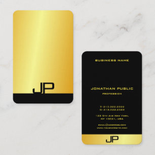 Berufliche moderne, elegante Monogram-Imitate Gold Visitenkarte