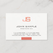 Berufliche moderne, elegante Monogramm-Vorlage Visitenkarte (Rückseite)