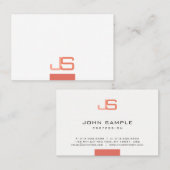 Berufliche moderne, elegante Monogramm-Vorlage Visitenkarte (Vorne/Hinten)