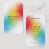 Berufliche moderne elegante Regenbogenfarben nach  Visitenkarte (Vorne/Hinten)