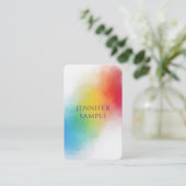 Berufliche moderne elegante Regenbogenfarben nach  Visitenkarte (Stehend Vorderseite)