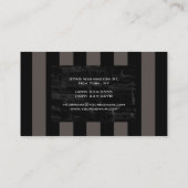 Berufliche moderne, elegante schwarze Beige gestre Visitenkarte (Rückseite)