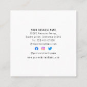 Berufliche moderne Firmenlogos Social Media Treuekarte (Rückseite)