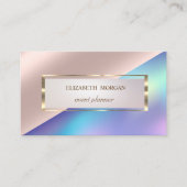 Berufliche, moderne Frame Rose Gold Holografie Visitenkarte (Vorderseite)