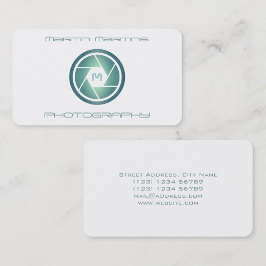 Berufliche moderne futuristische Objektivkappe Visitenkarte (Vorne/Hinten)