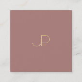 Berufliche moderne Goldmonogramm-Schablone elegant Quadratische Visitenkarte (Vorderseite)