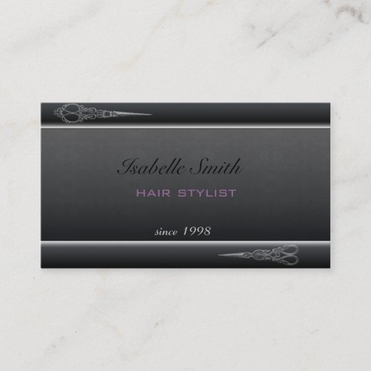 Berufliche, moderne Haarstylistin Visitenkarte (Vorderseite)