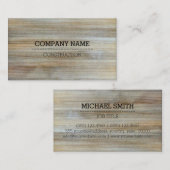 Berufliche moderne Holzkörner Textur #3 Visitenkarte (Vorne/Hinten)