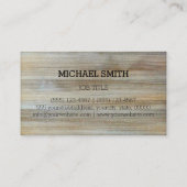 Berufliche moderne Holzkörner Textur #3 Visitenkarte (Rückseite)